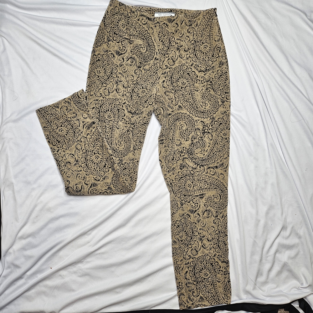 Real Clothes Y2K Paisley Corduroy Pants | Size 4 | Boho Hippie Retro